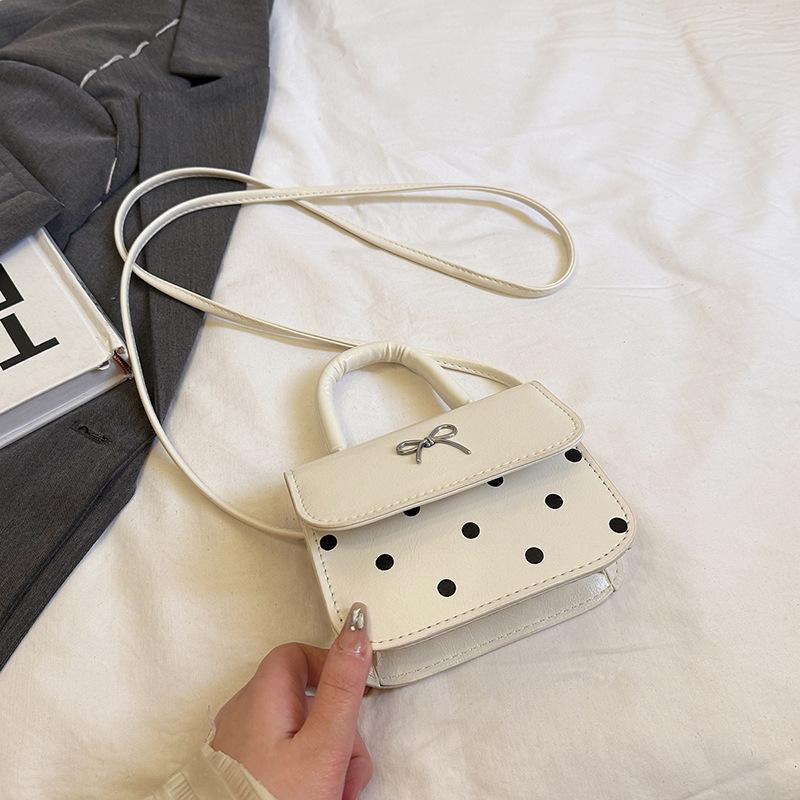 This year's popular small bag women's 2025 summer new portable small square bag mini texture foreign style polka dot messenger bag