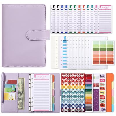 Fichário Caderno A6 Ecológico Leve Caderno de 6 Argolas para Viagem Escola Escritório Roxo