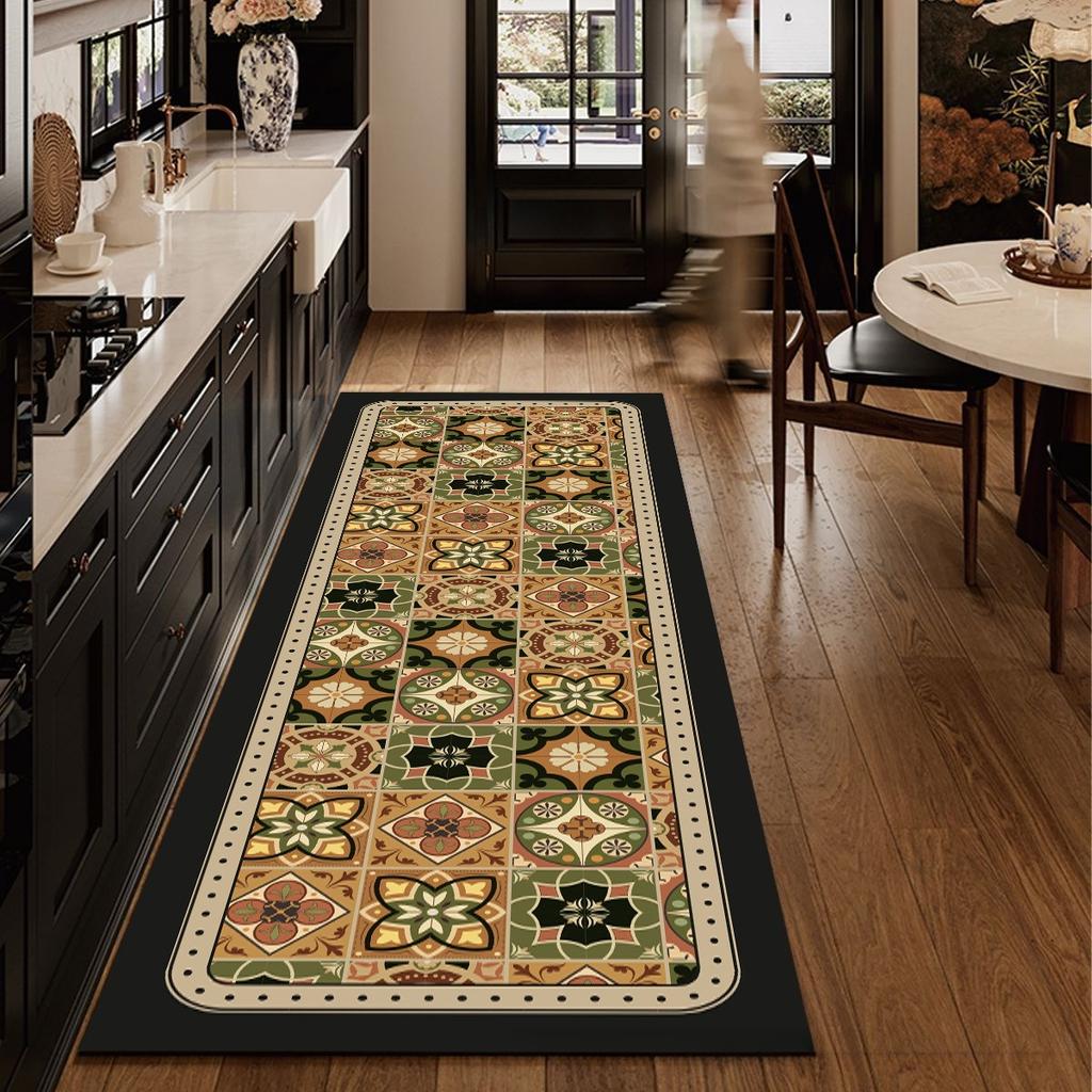 Kitchen Floor Mat Bedroom Living Room Long Bedside Hallway Hallway Soft Washable Carpet Non-slip Bathroom Entrance Doormat Tapis