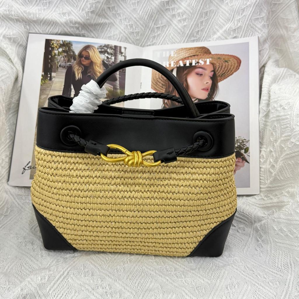 New Straw Bag Women's Bag Crossbody High-end Versatile Portable Shoulder Underarm Bag