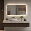60*100cm LED Bathroom Mirror, Corrosion-resistant, Three-color Dimmable, Backlit Mirror with One-touch Demist Function