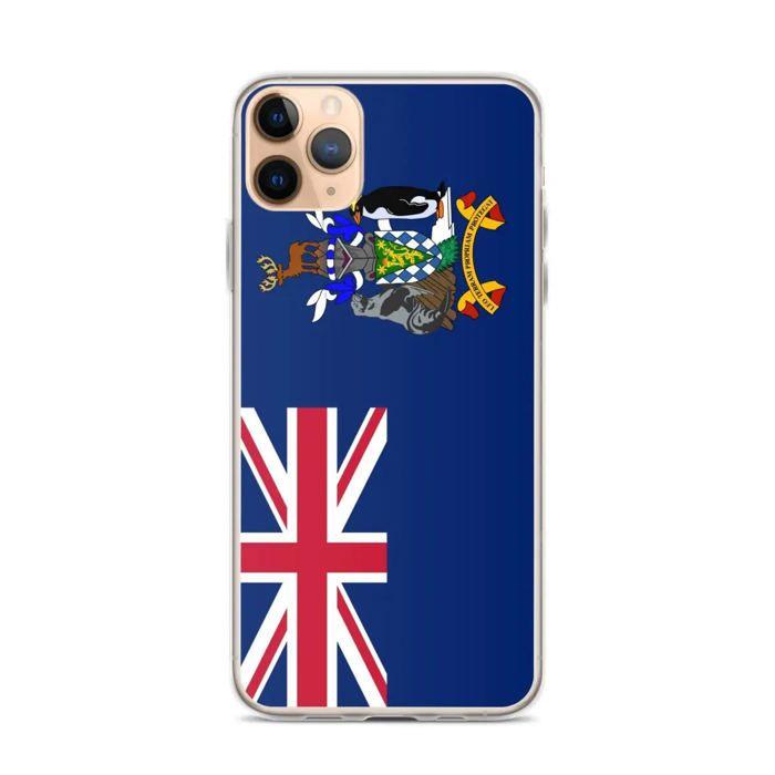 Funda iPhone - Multicolor - Drapeau Géorgie du Sud - Souple - Compatible iPhone 11 Pro Max