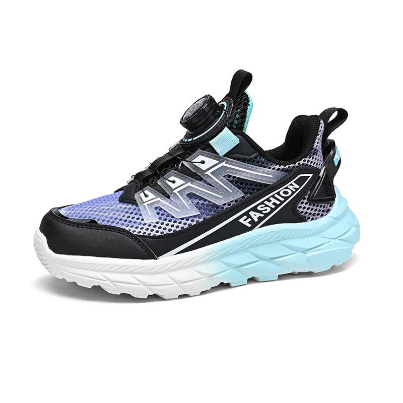 

Running shoes new children s shoes children s spring and autumn 2025 rotating sports shoes mesh buttons breathable boys lightweight 38