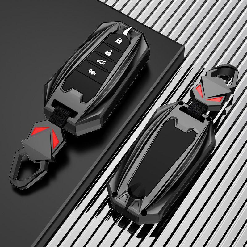 

Toyota Key Case for Prado, RAV4, IZOA, Avalon, CHR, Crown – Genuine Leather Key Fob Shell Scientific hole design