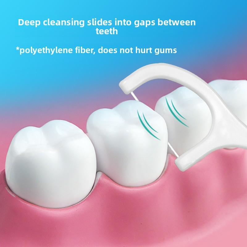 50 Pieces Disposable Ultra-fine Dental Floss Sticks