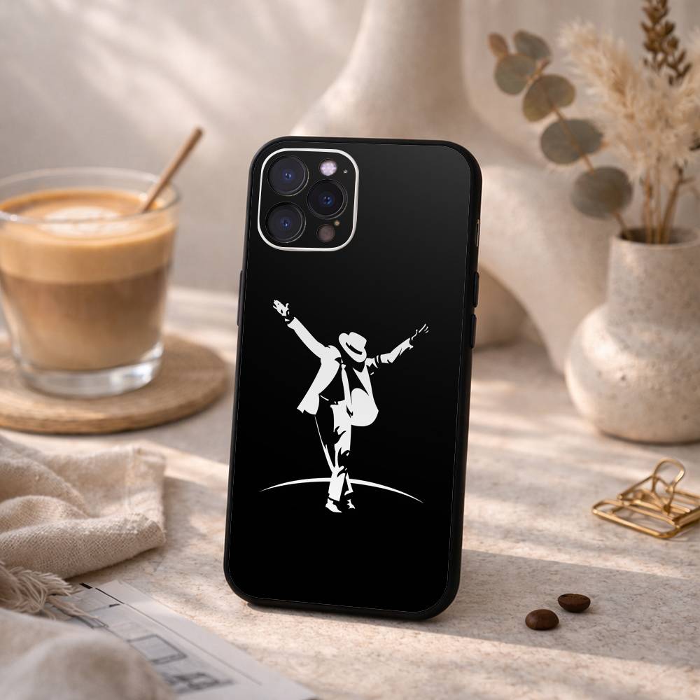 Michael Jackson Phone Case For iPhone17,16,15,14,13,12,Plus,Pro Max, 5G Others Soft Black Cover