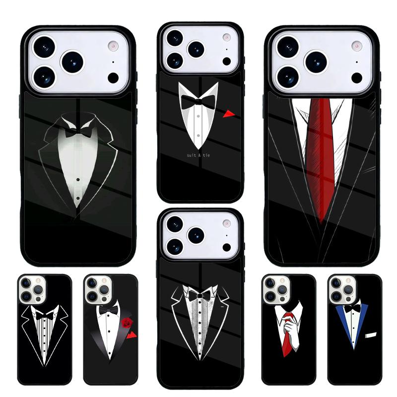 Man Suit Shirt Tie mobile phone case Compatible with IPhone 17 16 15 14 13 12 11Pro Max 17 Air cover