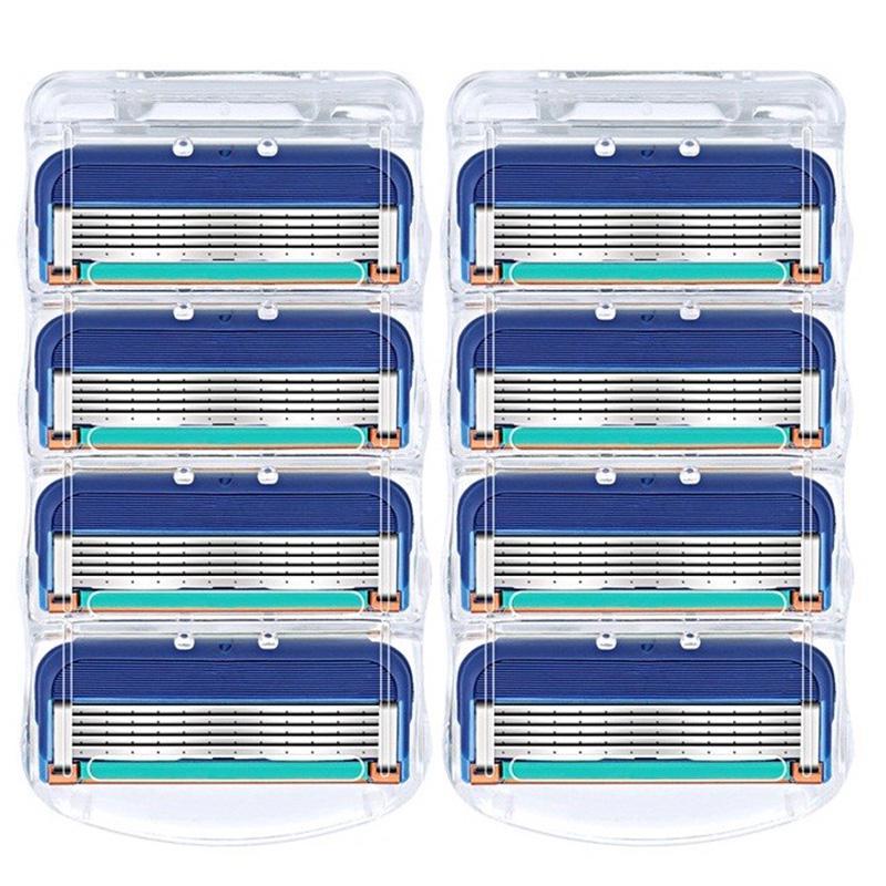 8 шт./лот мужские бритвенные лезвия для бритья мужские бритвенные лезвия 3 слоя кассета для бритья