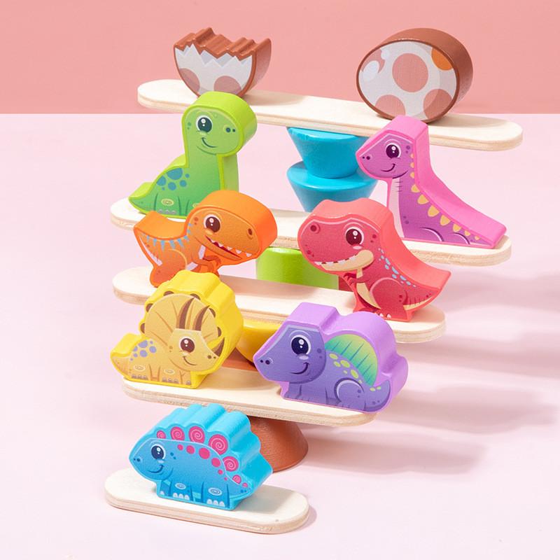 Wooden Animal Balance Toy With Stackable Blocks For Child Development And Parentchild Interaction