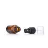 Brown Glass Serum Bottle, Light-Blocking, Portable Press-Top Skincare Toner Sample, Empty Essential Oil Refill Bottle