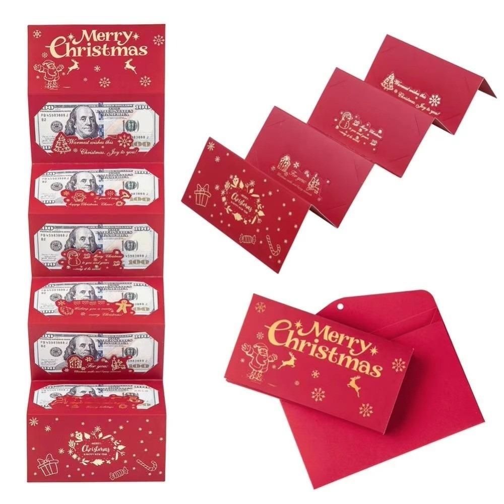 6 Slots Christmas Surprise Money Holder Snowman Christmas Red Envelop