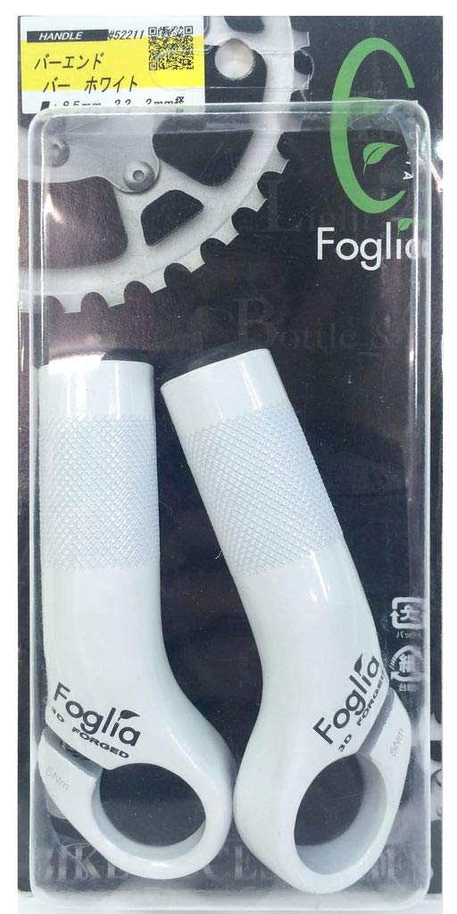 FOGLIA Bicycle Bar End Bar White Auxiliary Handle Cross Bike Road Bike Diameter 22.2mm