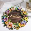 Easter-Themed Wreath Decoration, Perfect For Wall Hanging And Enhancing Holiday Atmosphere