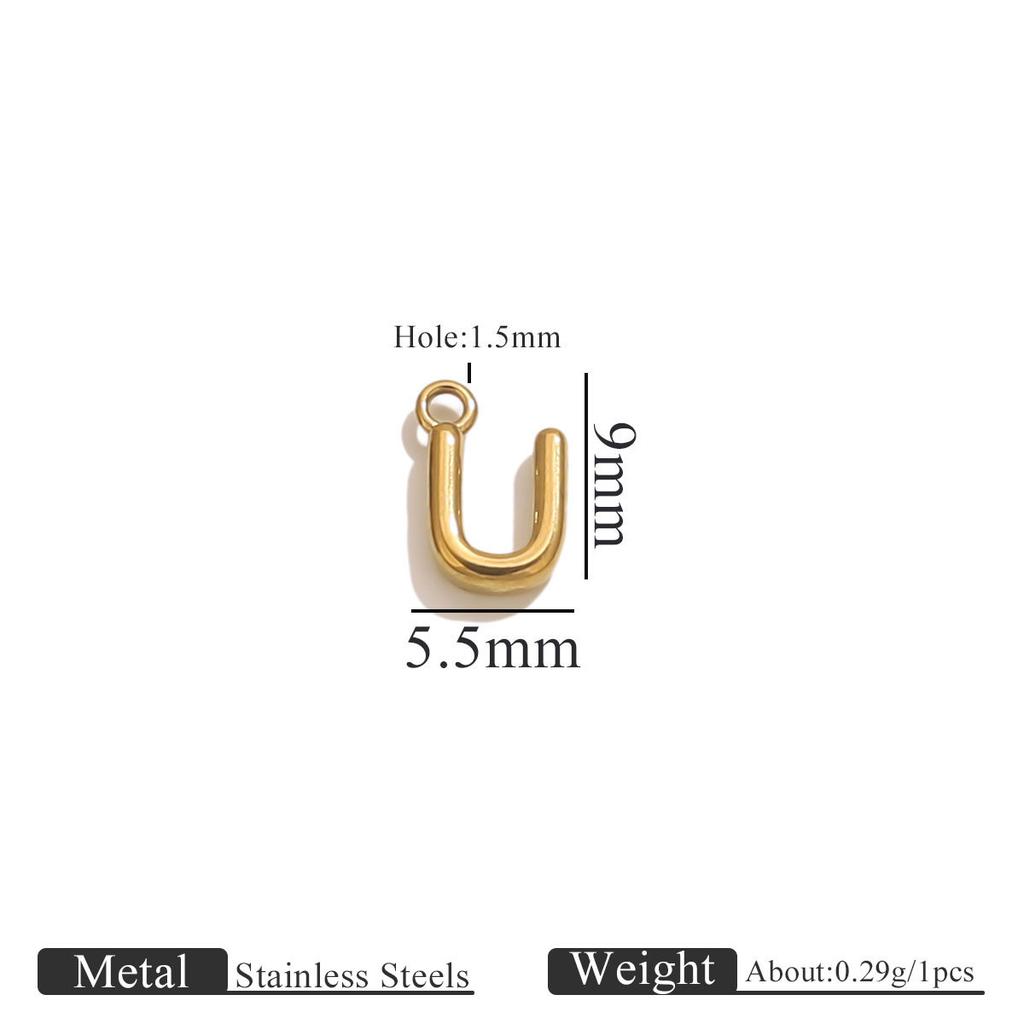 Yori 10pcs/lot Stainless Steel 26 Letters A-Z Mini Ring Letters Diy Handmade Jewelry Making Accessories Wholesale