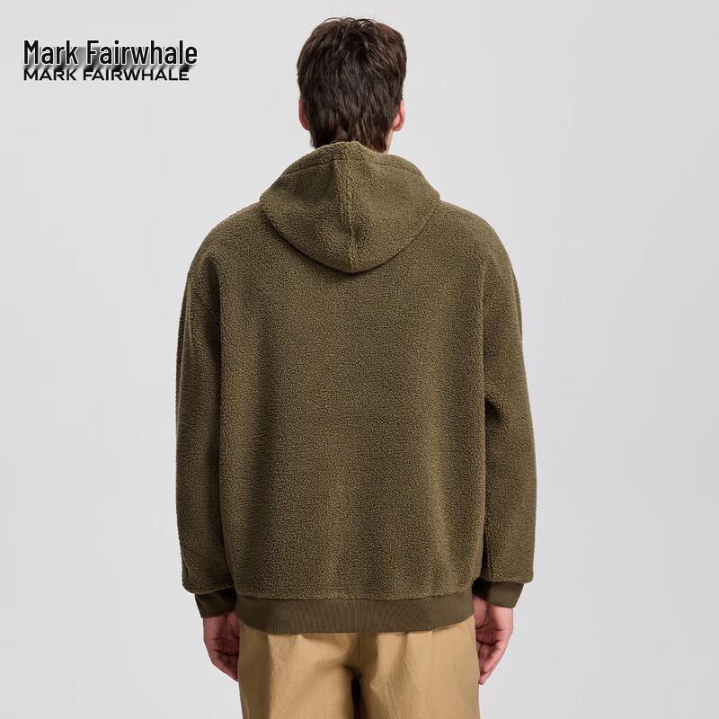 Mark Fairwhale Men's Half-Zip Thickened Fleece Pullover Hoodie