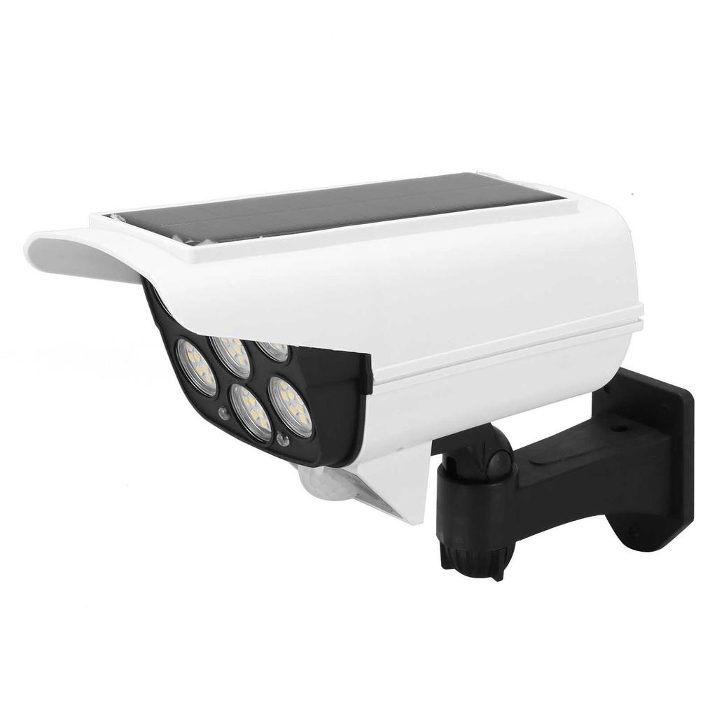 Solar LED Wall Light Simulated Camera Induction Lamp Remote Control Garden Street White Light
