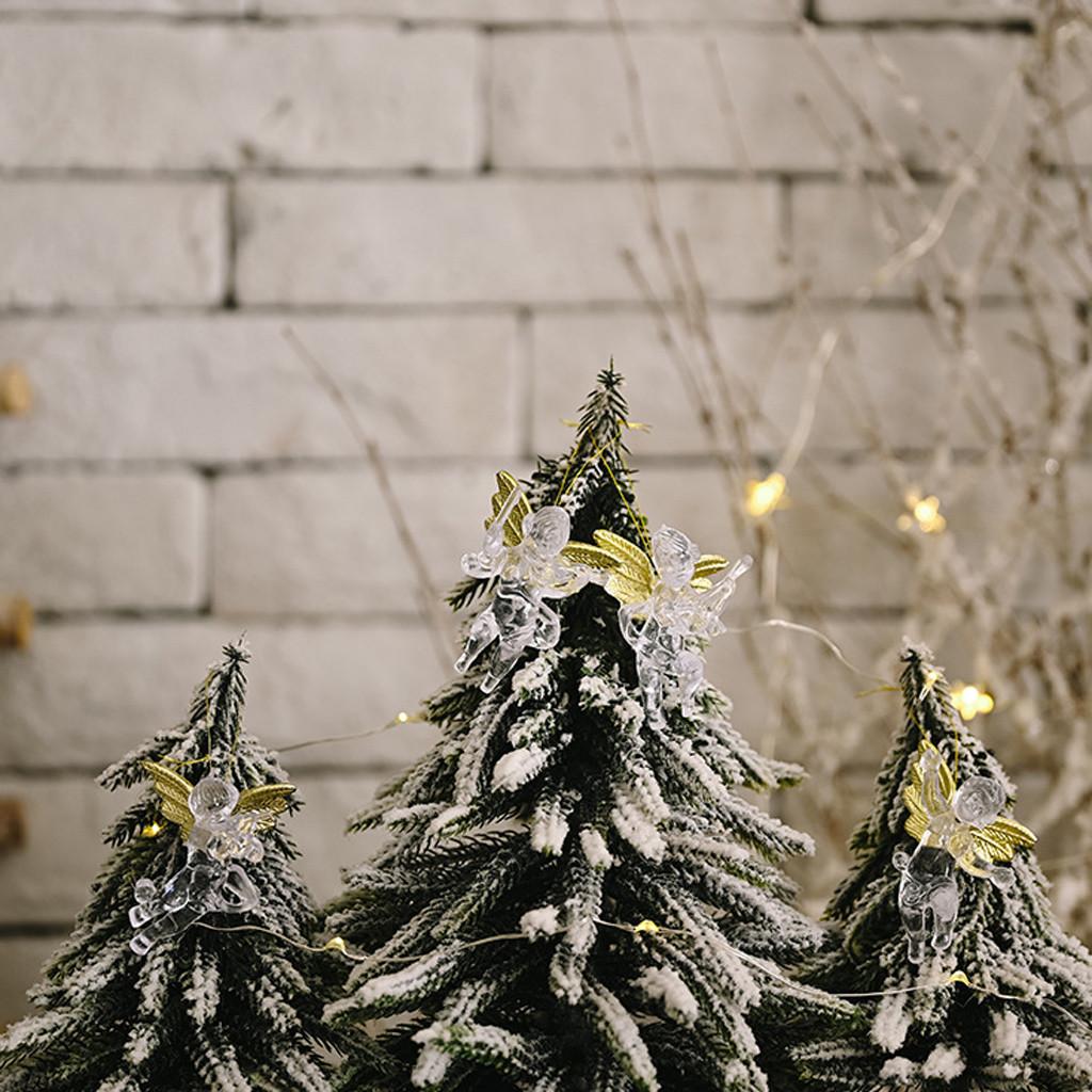 Christmas Transparent Angel Pendant Window Scene Arrangement Acrylic Transparent