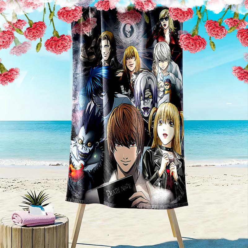 Death Note Print Beach Towel, Large Soft Quick Dry Towel for Beach Camping Swimming