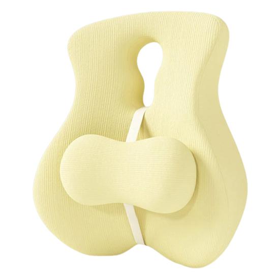Back Support Cushion Memory Foam Lumbar Support Cushion Chair Back Support with Adjustable Slider for Office Chair Computer Desk Chair