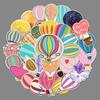 50PCS Hot Air Balloon Stickers for Luggage, Laptop, Car, and Decor