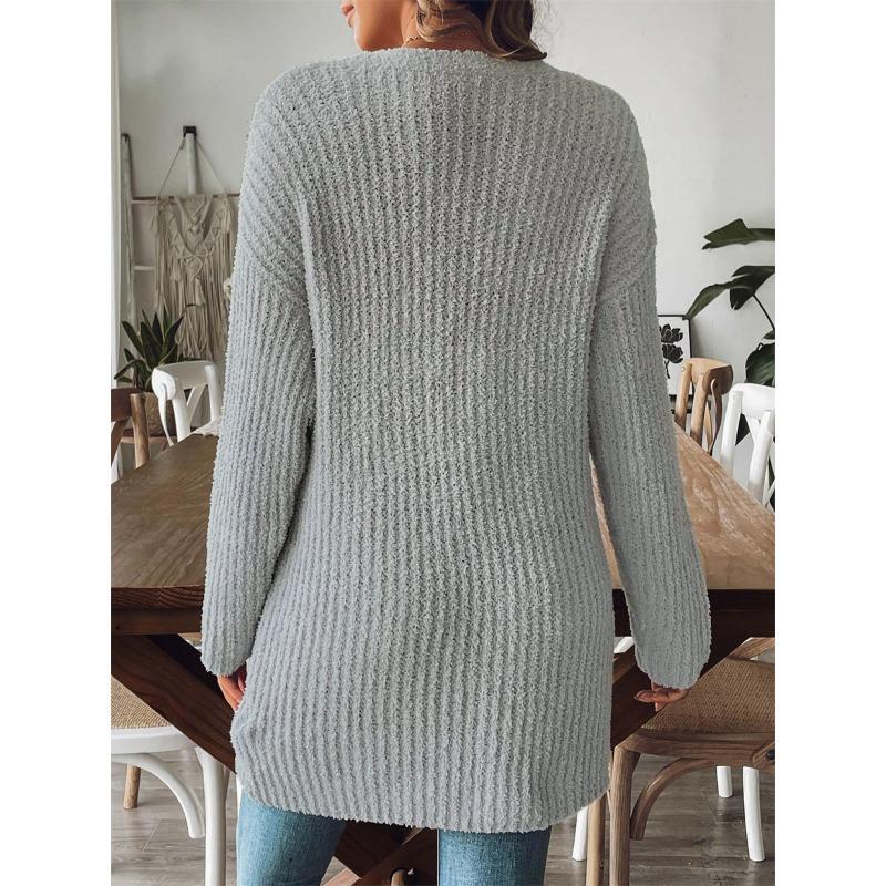 Women S Loose Long Sleeve Cardigan Sweater For Autumn Winter