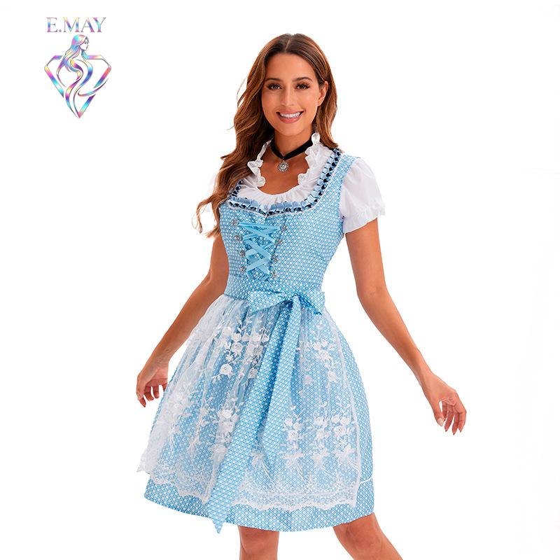 Oktoberfest Dames Bierjurk - Duits München Print Kostuum voor Podiumoptreden