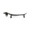 Smiti Animal Chrome Chopstick Rests / Knife Rests, Set of 5 (Dachshund, Black)