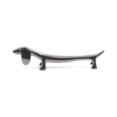 Smiti Animal Chrome Chopstick Rests / Knife Rests, Set of 5 (Dachshund, Black)