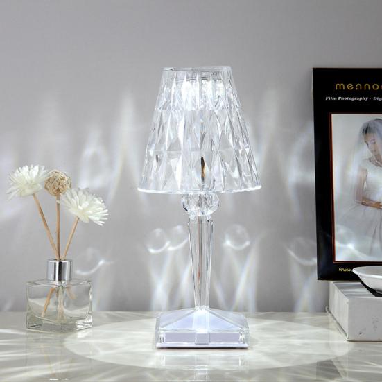 Table Lamp High Romantic LED Acrylic Brightness Adjustable Crystal Touch Control Atmosphere Night