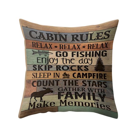 Letter Square Throw Pillow Case Cushion Cover Sofa Home Office Decoration