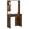 Desk with Shelf Smoked Oak Finish 78.5 x 37 x 154.5 cm