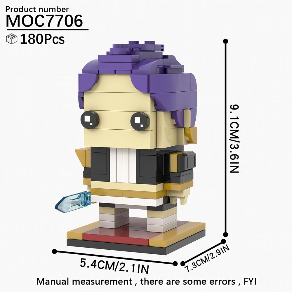 

MOOXI K-Pop Demon Hunters BrickHeaded Set MOC Bricks Rumi Mira Zoey Lion Crow Figures Model Adult Building Blocks Kids Toys Gift