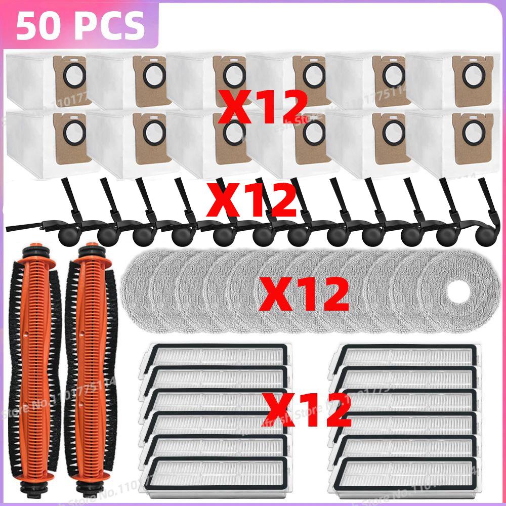 Fit For ( Xiaomi Robot Vacuum 5 / OV31GL, Xiaomi Robot Vacuum 5 Pro / OV21GL ) Parts Tricut Main Side Brush Filter Mop Cloth Bag