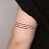 Simple English Short Sentence Tattoo Sticker Waterproof And Long-Lasting High-End Sense Of Arm And Thigh Letter Tattoo Sticker