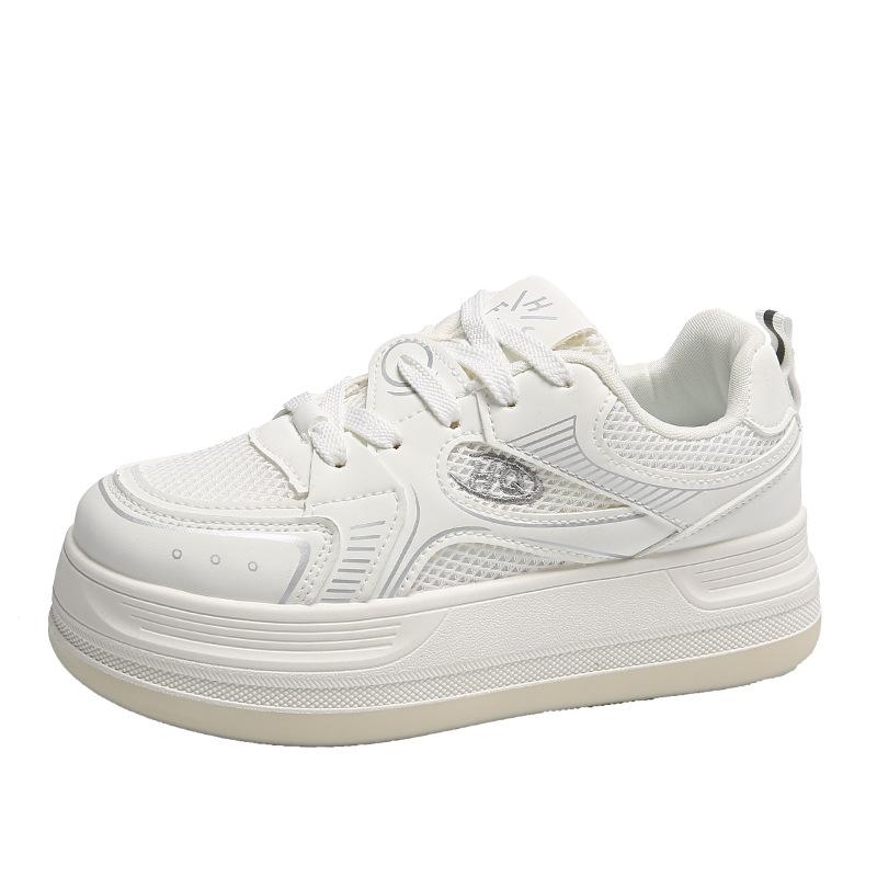 Mesh Little White Shoes Women's Summer New Models Are Female Students' Casual Thick-soled Versatile Board Shoes Street Shooting