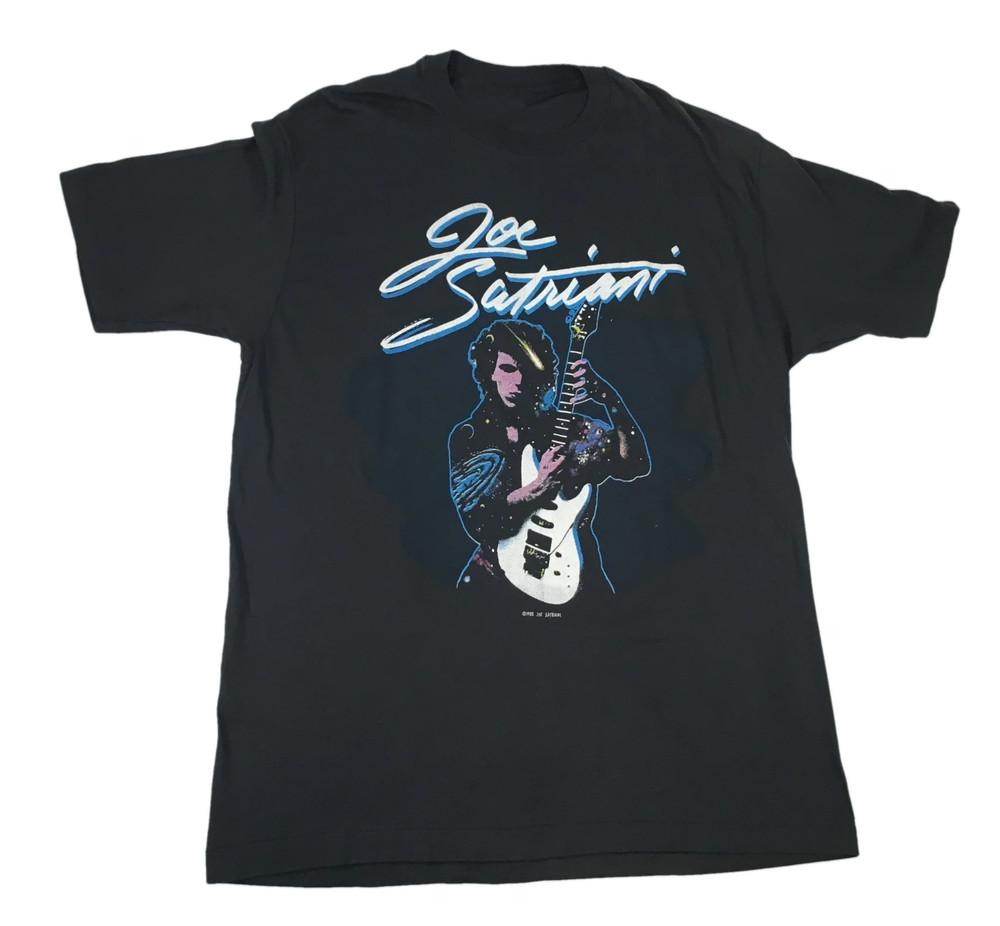 Vtg Joe Satriani Surfing Across America Heavy Cotton Black All Size Shirt TR524 Unisex T-Shirt XL