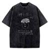 T-shirt Vintage Lavé Mob Psycho 100 Drôle Anime Homme Coton Tee Japon Manga Haute Qualité Streetwear T-shirt Dessin Animé