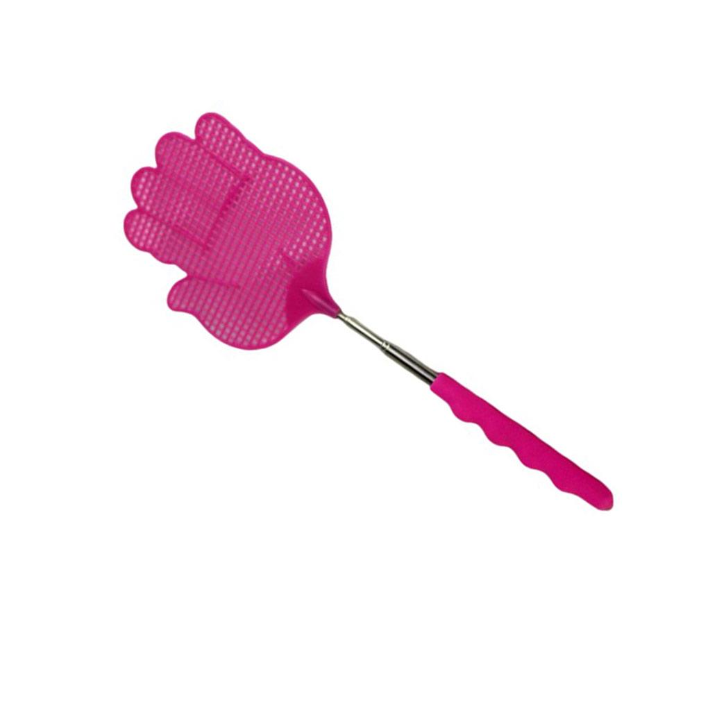 

Раздвижная мухобойка, ручной регулируемый инструмент для мухобойки, хорошая эластичность, телескопическая ручка, средства защиты от комаров pink