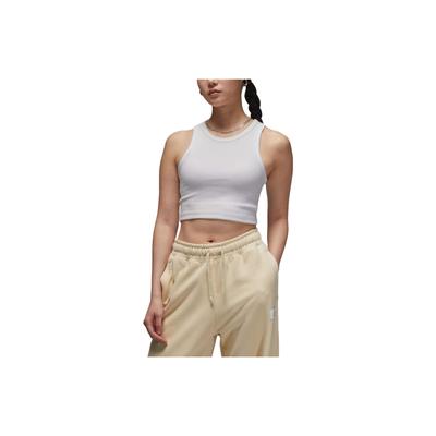 Solid Color Round Neck Sleeveless Sports Tank Top Women Tops White DX4701-100