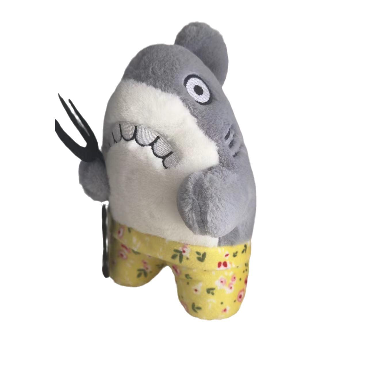 

Plush toy shark shark fork doll eight inch grab machine doll eight inches