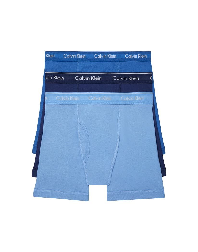 

Calvin Klein Cotton Boxer Blue Multi 3 Pack Small Men s 100% Briefs, New,