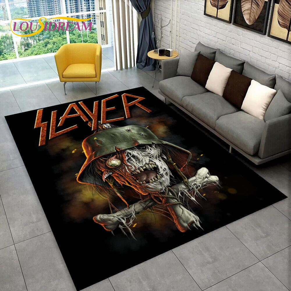 

Slayer Heavy Metal Band Музичний килимок, килимок для дому, вітальні, спальні, дивана, придверний килимок, діти грають, нековзний килимок 60cm x 90cm