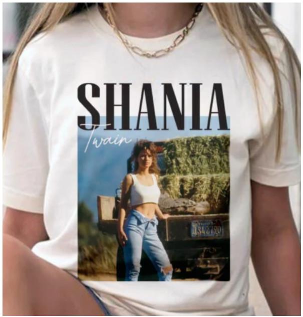 Rara Maglietta Vintage Shania Twain Musica Country Anni '90 Musica Country Unisex S-5Xl
