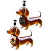 Dachshund Dog Shape Decorative Decanter Liquor Bottles Glass Liquor Bottle Animal Statue Wine Container for Birthday Christmas