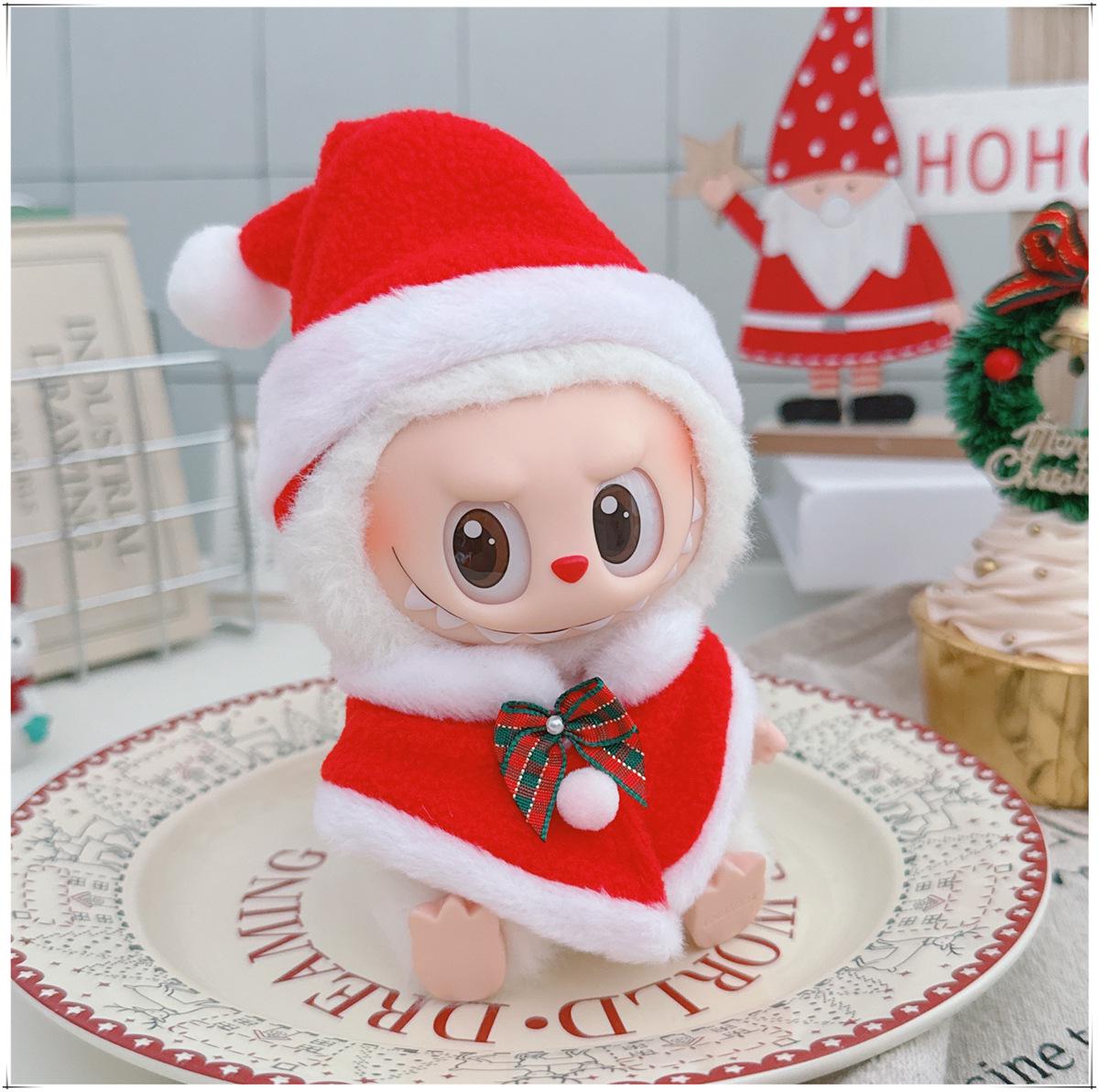 

Одежда для кукол Лабубу первого, второго и третьего поколения: Плюшевый комбинезон 17 см для кукол Лабубу 10 см, милый мультяшный дизайн Small Doll Clothes (without doll)