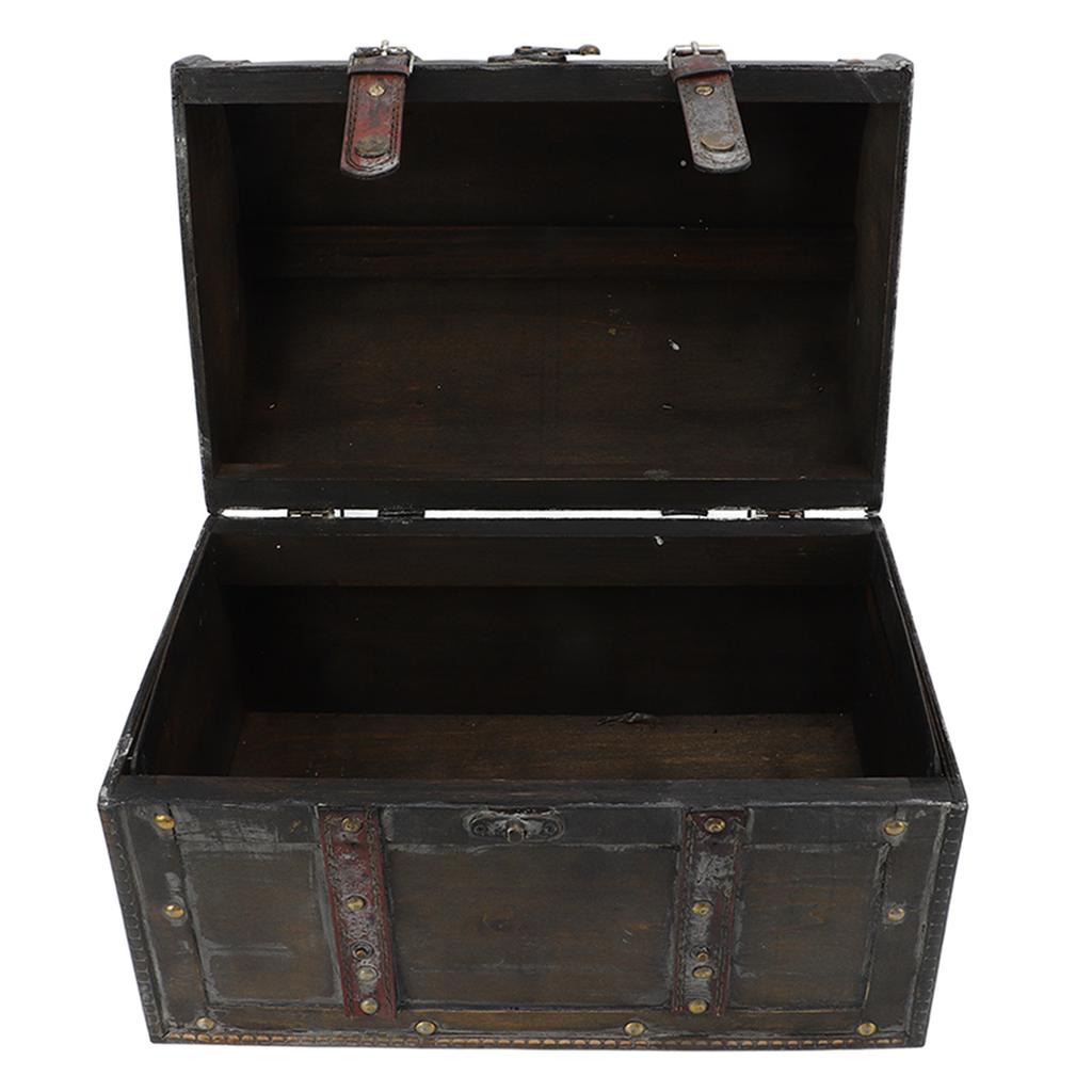 Wooden Jewelry Box European Large Vintage Wooden Jewelry Storage Box Cafe Wine Cabinet Window