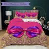 Gorgeous Bow Pattern Bedding Uilt Set Uilt Cover Pillowcase Home Decoration Birthday Gift (1 * Duvet Cover + 2 * Pillowcase  Without Core)113
