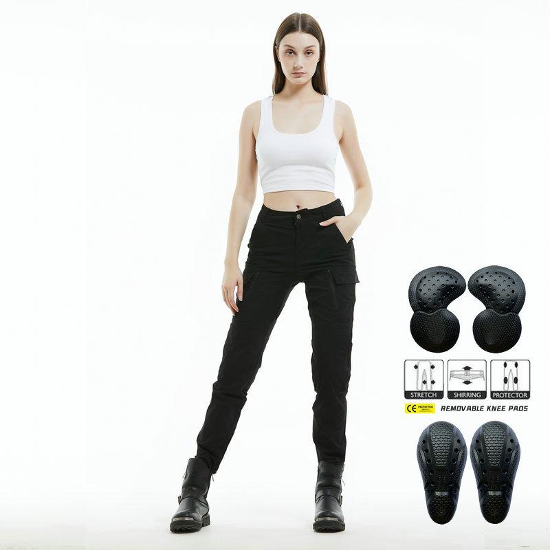 

VOLERO+Мотоциклетные штаны для езды, женские повседневные ретро-штаны с несколькими сумками, утягивающие мотоциклетные анти-падающие штаны