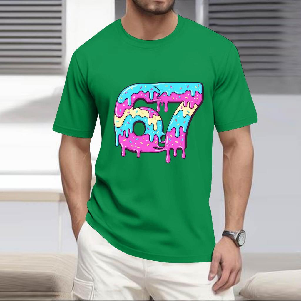 Men'S Fashionable T-Shirt, Street Casual Short Sleeved Clothing