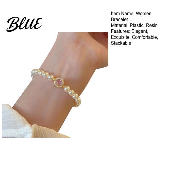 Rostfreies Armband Perlenarmbänder für Damen Zierliches Stretch-Schmuckstück für den Alltag